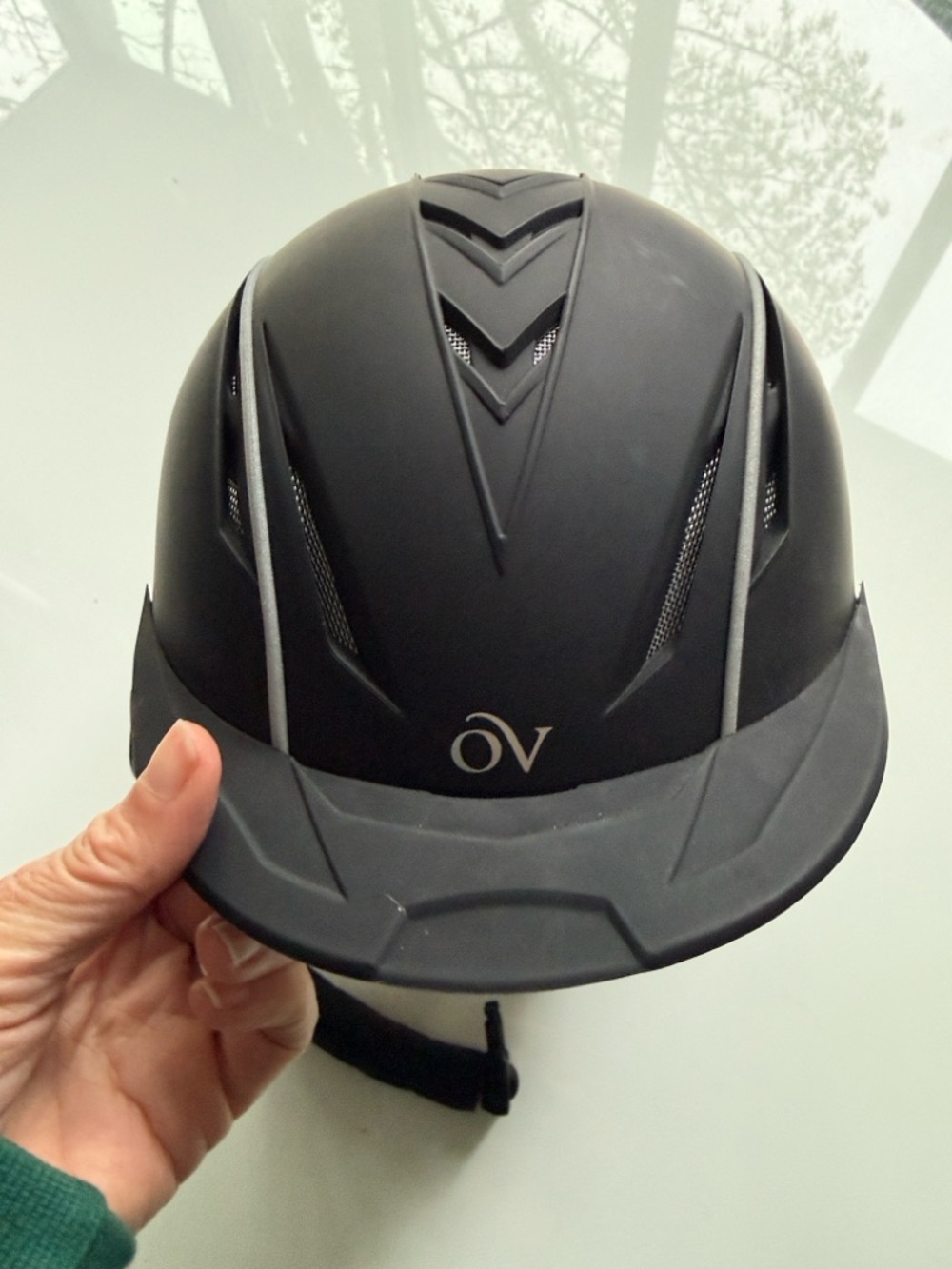 Matte Black Ovation Riding Helmet